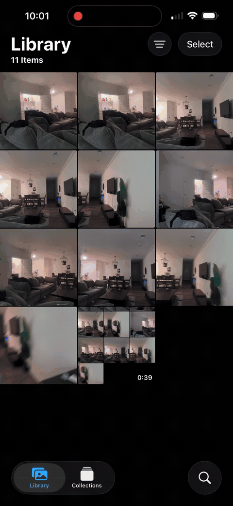 Walkthrough of deleting 11 Photos items and restoring all 11 with Markever